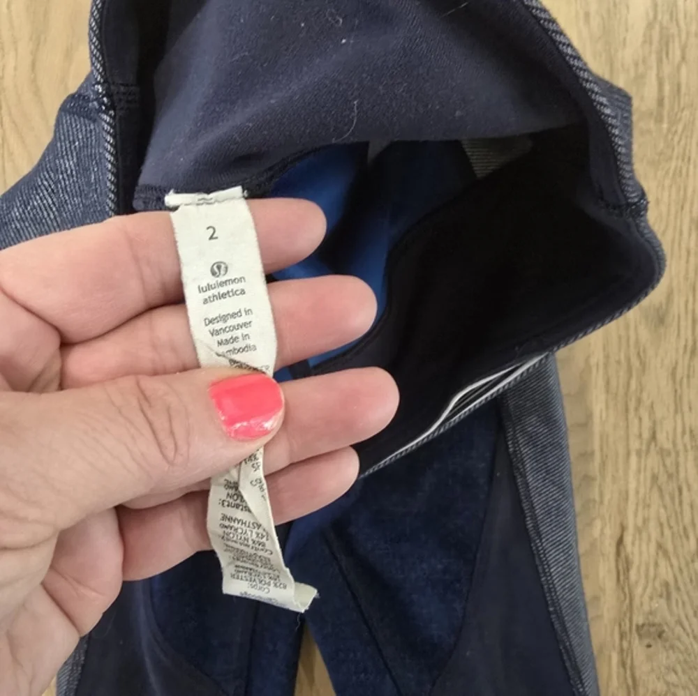 Lululemon Wunder Under Crop Sashiko‎ Legging RARE - Picture 6 of 6